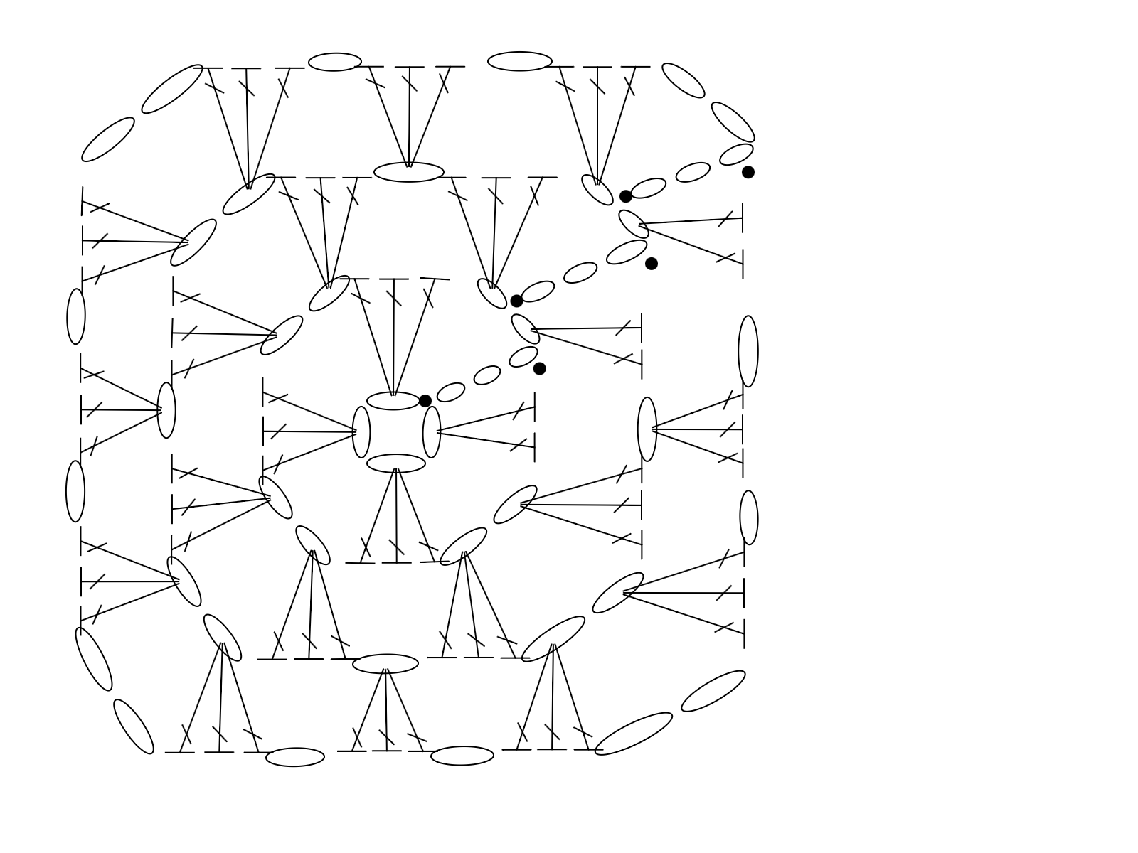 A crochet pattern with poor spacing